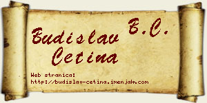 Budislav Cetina vizit kartica